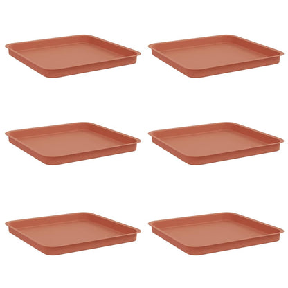 Fyrkantig Blomkruka 6 pcs Murgrön 36 x 36 x 2.5 cm Plast