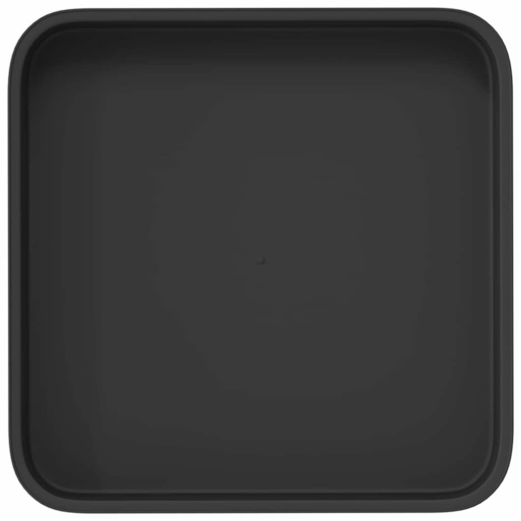 Fyrkantig Blomkruka 6 pcs Svart 15 x 15 x 2 cm Plast