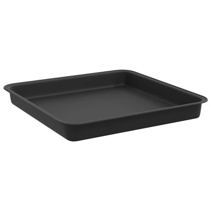 Fyrkantig Blomkruka 6 pcs Svart 18 x 18 x 2 cm Plast