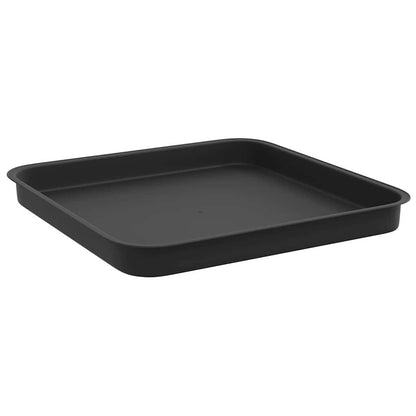 Fyrkantig Blomkruka 6 pcs Svart 21 x 21 x 2 cm Plast