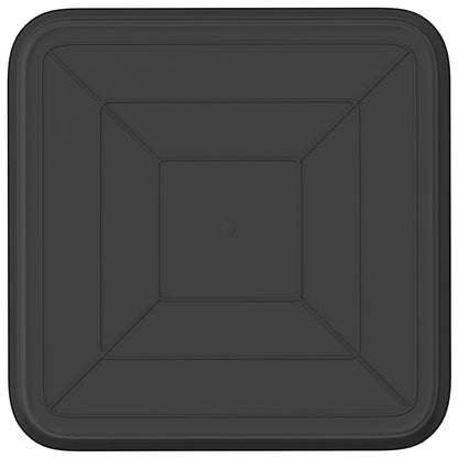 Fyrkantig Blomkruka 6 pcs Svart 21 x 21 x 2 cm Plast