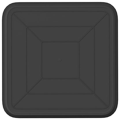 Fyrkantig Blomkruka 6 pcs Svart 25,5 x 25,5 x 2,5 cm Plast