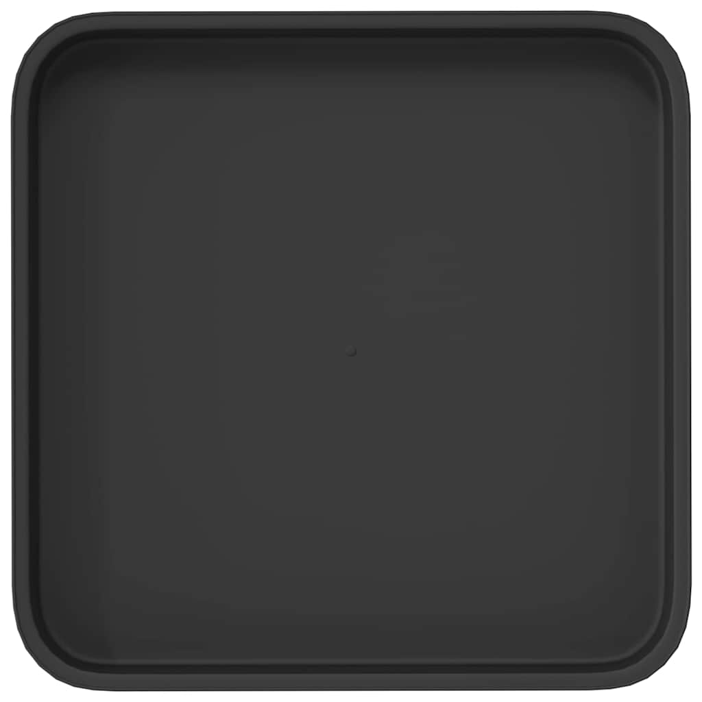 Fyrkantig Blomkruka 6 pcs Svart 25,5 x 25,5 x 2,5 cm Plast