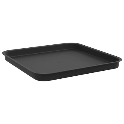 Fyrkantig Blomkruka 6 pcs Svart 32 x 32 x 2,5 cm Plast