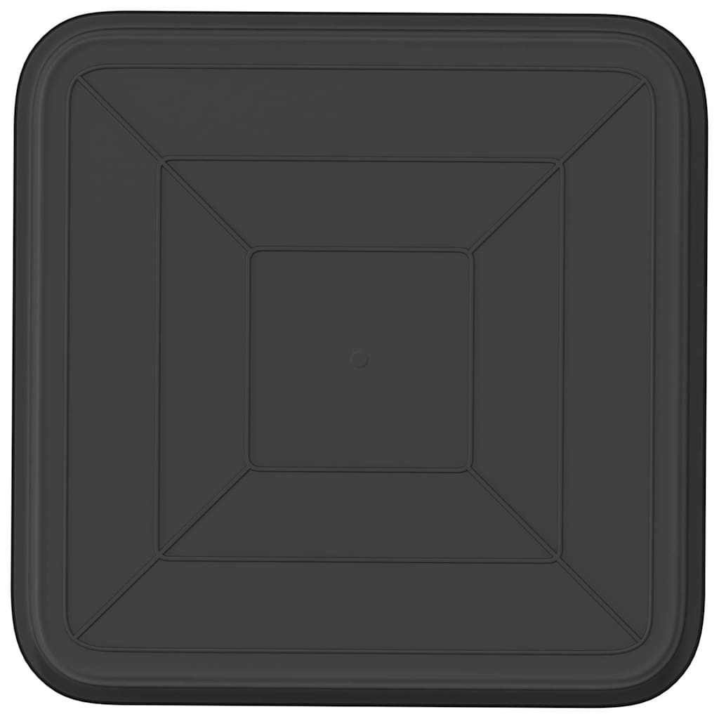 Fyrkantig Blomkruka 6 pcs Svart 32 x 32 x 2,5 cm Plast