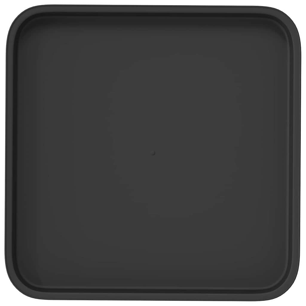 Fyrkantig Blomkruka 6 pcs Svart 32 x 32 x 2,5 cm Plast