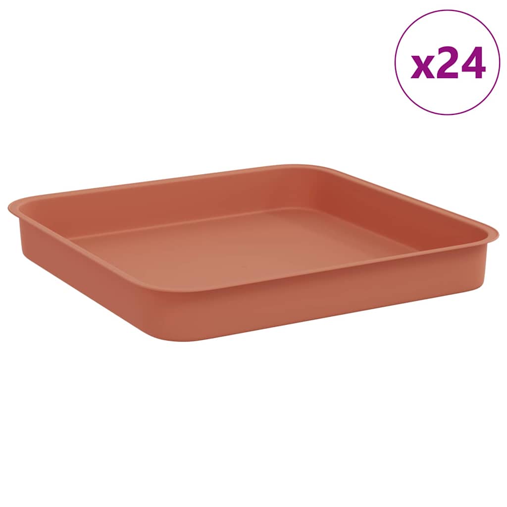Fyrkantig Blomkruka 24 pcs Murgrön 15 x 15 x 2 cm Plast