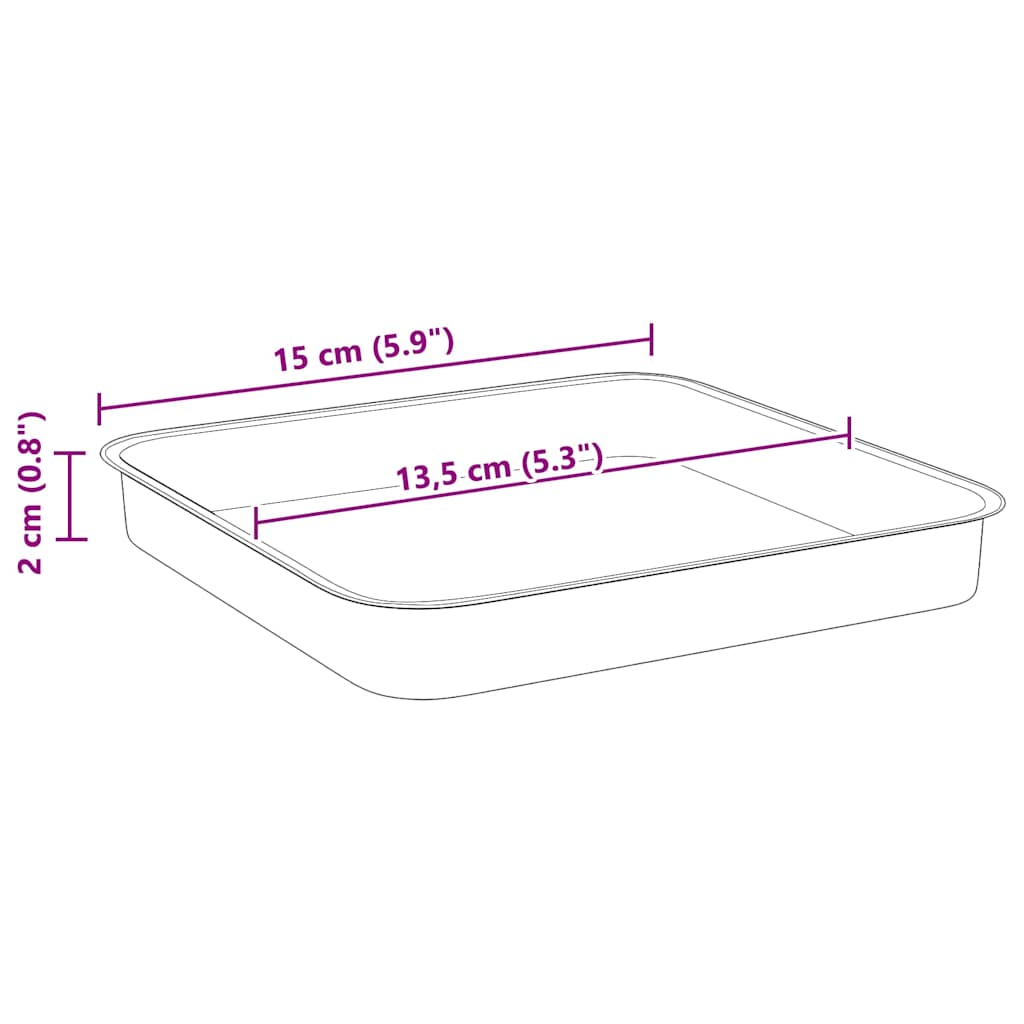 Fyrkantig Blomkruka 24 pcs Murgrön 15 x 15 x 2 cm Plast