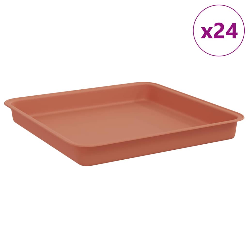 Fyrkantig Blomkruka 24 pcs Murgrön 18 x 18 x 2 cm Plast