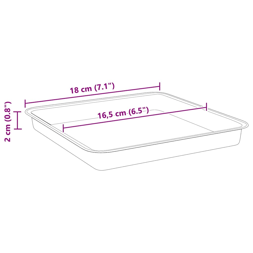 Fyrkantig Blomkruka 24 pcs Murgrön 18 x 18 x 2 cm Plast