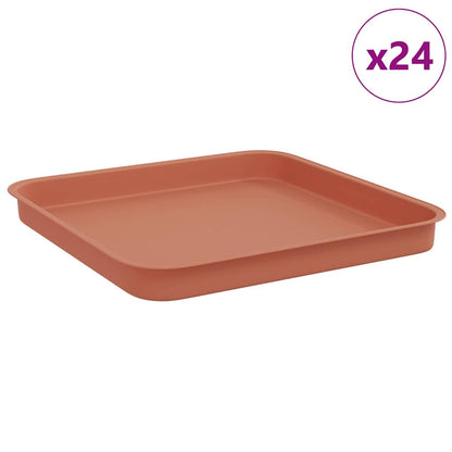Fyrkantig Blomkruka 24 pcs Murgrön 21 x 21 x 2 cm Plast