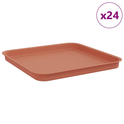Fyrkantig Blomkruka 24 pcs Murgrön 32 x 32 x 2,5 cm Plast