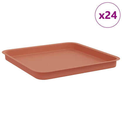 Fyrkantig Blomkruka 24 pcs Murgrön 36 x 36 x 2.5 cm Plast
