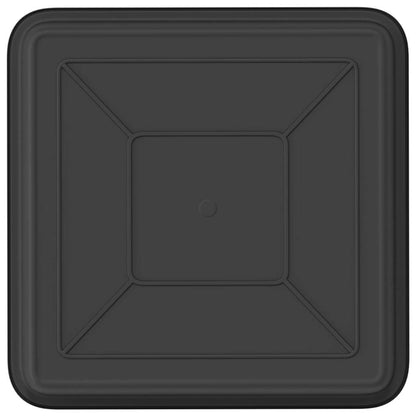 Fyrkantig Blomkruka 24 pcs Svart 18 x 18 x 2 cm Plast