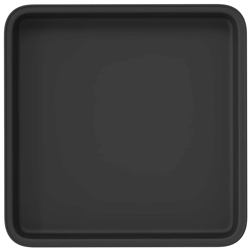 Fyrkantig Blomkruka 24 pcs Svart 18 x 18 x 2 cm Plast