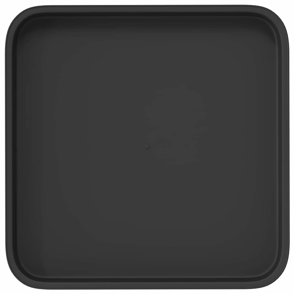 Fyrkantig Blomkruka 24 pcs Svart 21 x 21 x 2 cm Plast