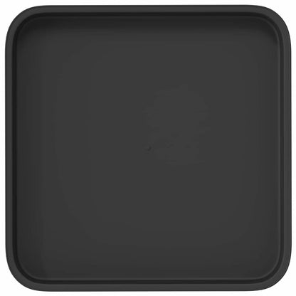 Fyrkantig Blomkruka 24 pcs Svart 21 x 21 x 2 cm Plast
