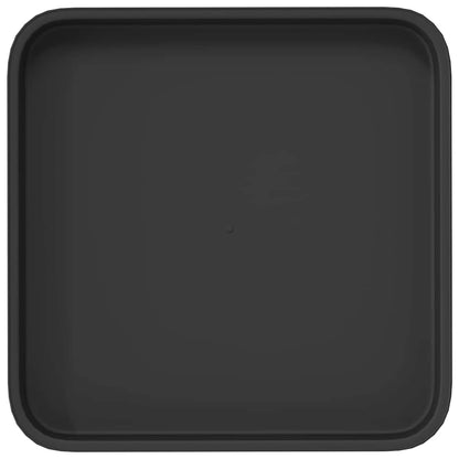 Fyrkantig Blomkruka 24 pcs Svart 25,5 x 25,5 x 2,5 cm Plast