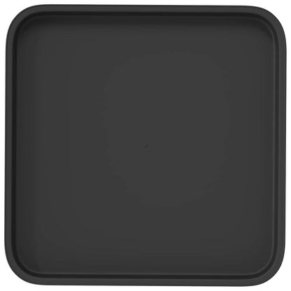 Fyrkantig Blomkruka 24 pcs Svart 32 x 32 x 2,5 cm Plast
