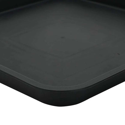 Fyrkantig Blomkruka 24 pcs Svart 36 x 36 x 2.5 cm Plast