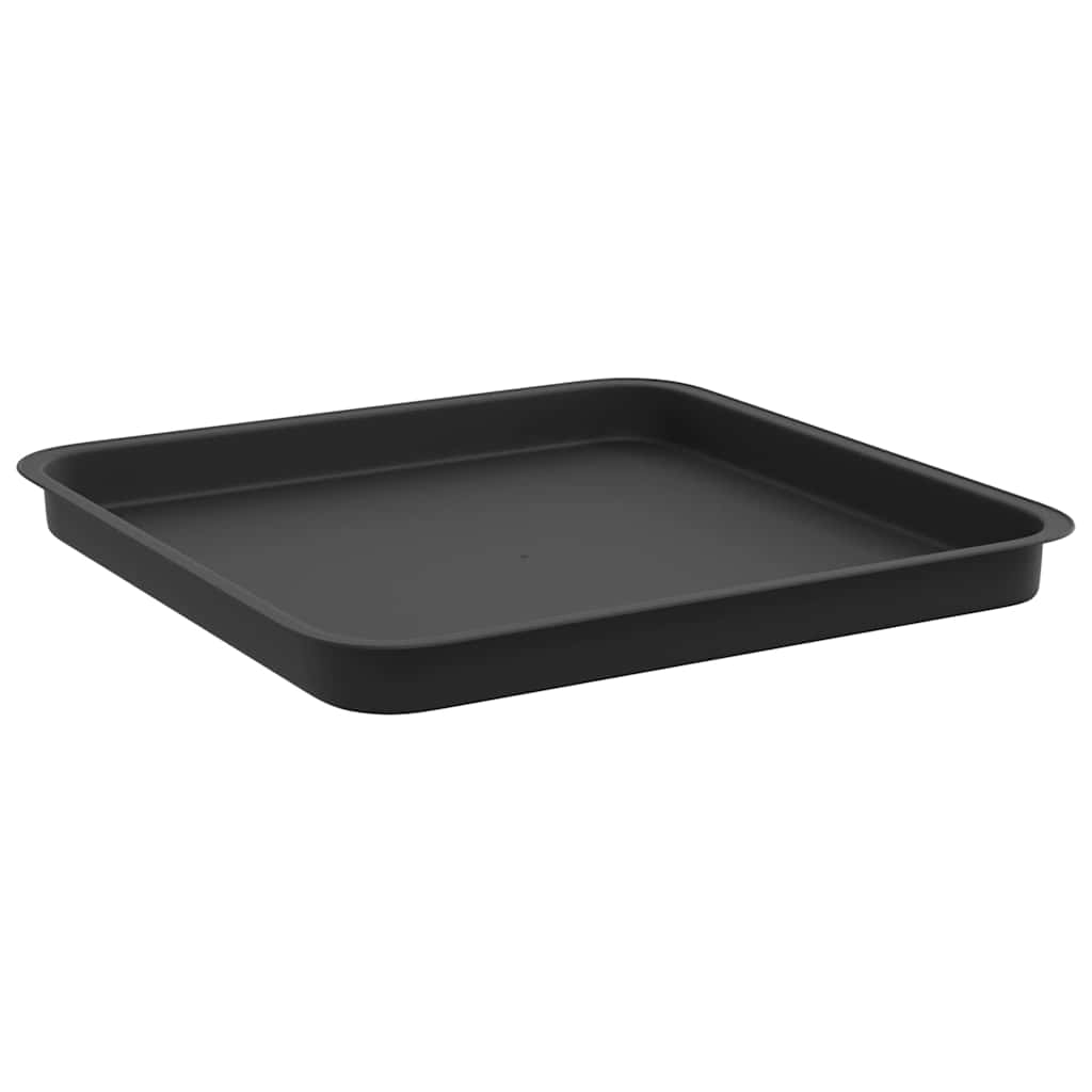 Fyrkantig Blomkruka 24 pcs Svart 36 x 36 x 2.5 cm Plast