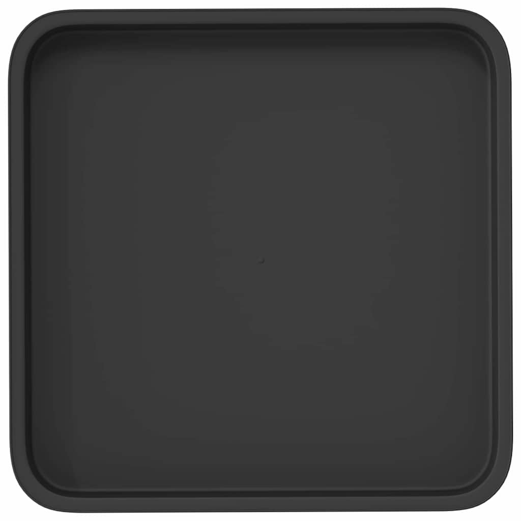 Fyrkantig Blomkruka 24 pcs Svart 36 x 36 x 2.5 cm Plast