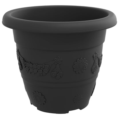 Växtkrukor 6 pcs Svart Ø 26 x 21,5 cm Plast