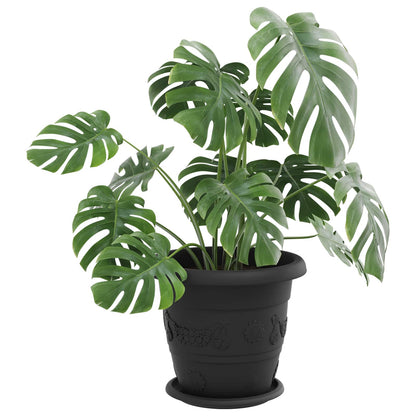 Växtkrukor 6 pcs Svart Ø 26 x 21,5 cm Plast