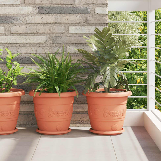 Växtkrukor 24 pcs Murgrön Ø 26 x 21,5 cm Plast