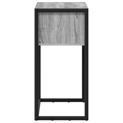 Sidobord med låda Grå Sonoma 100 x 36 x 75 cm Konstruerat trä