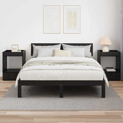 Sidobord 2 pcs Svart Ek 40 x 40 x 56 cm Konstruerat trä