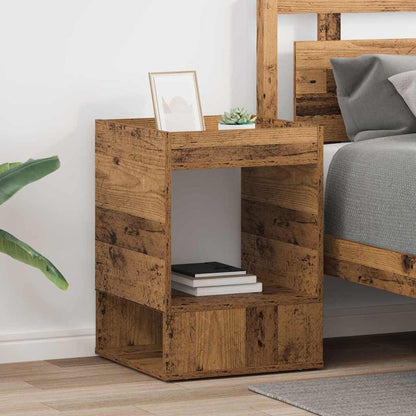 Sidobord 2 pcs Gammalt trä 40 x 40 x 56 cm Konstruerat trä