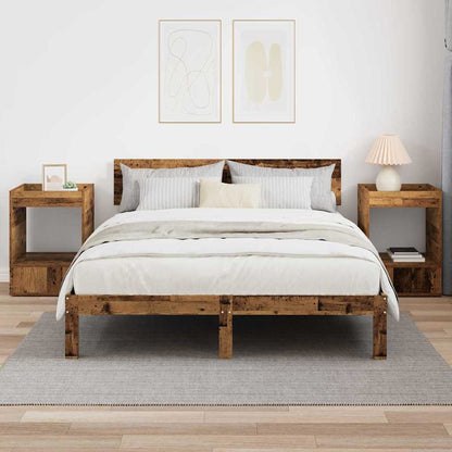 Sidobord 2 pcs Gammalt trä 40 x 40 x 56 cm Konstruerat trä