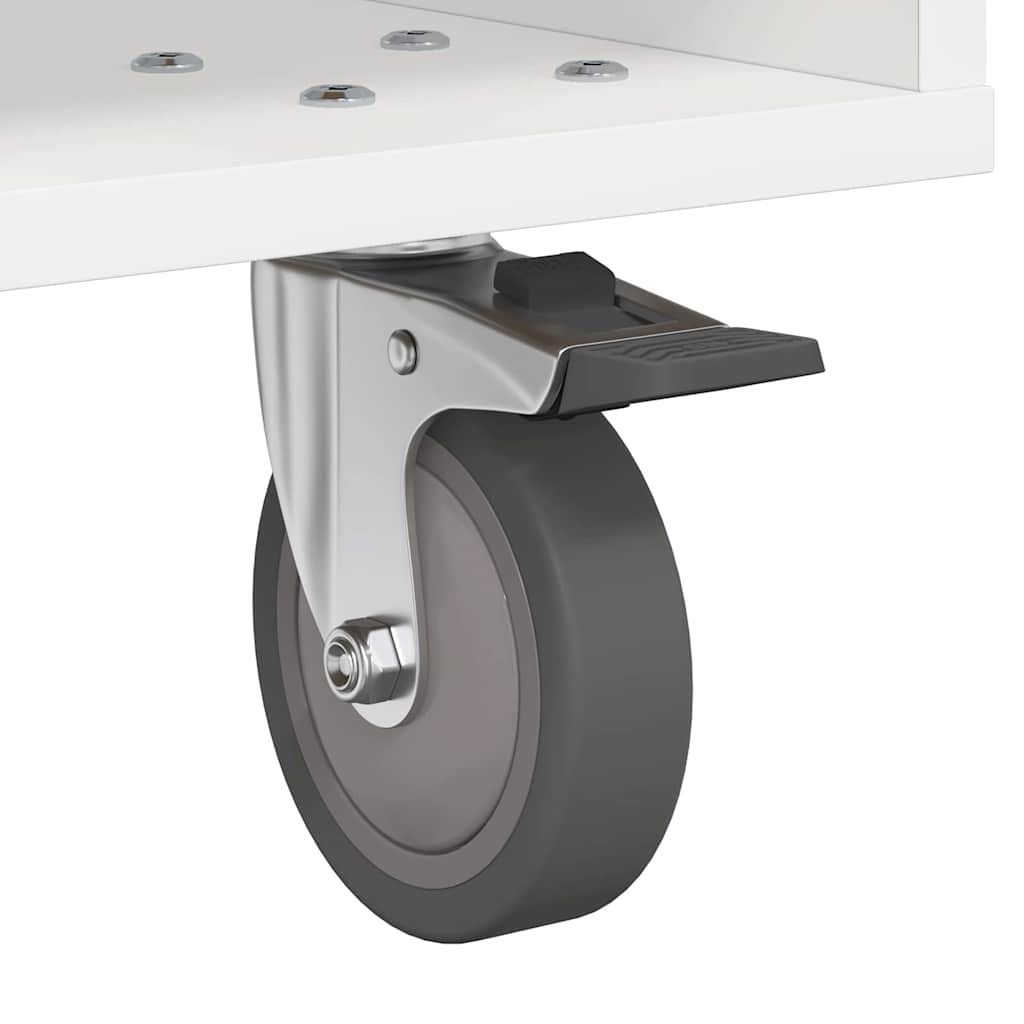 Sängbord 2 pcs Vit 40,5 x 40 x 48 cm Konstruerat trä