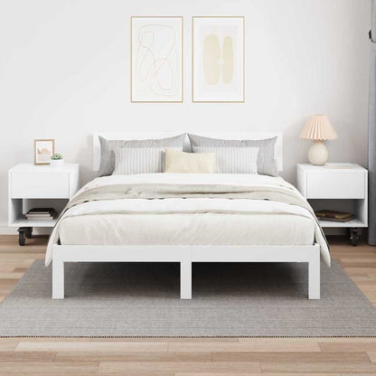 Sängbord 2 pcs Vit 40,5 x 40 x 48 cm Konstruerat trä