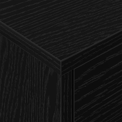 Sängbord 2 pcs Svart Ek 40,5 x 40 x 48 cm Konstruerat trä