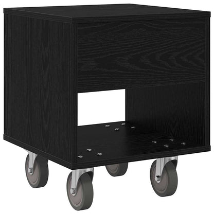 Sängbord 2 pcs Svart Ek 40,5 x 40 x 48 cm Konstruerat trä