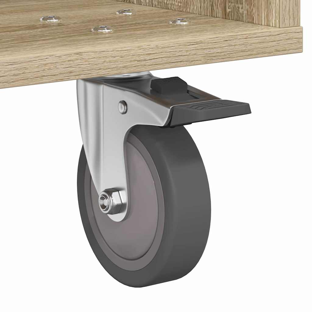 Sängbord 2 pcs Sonoma-ek 40,5 x 40 x 48 cm Konstruerat trä