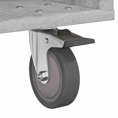 Sängbord 2 pcs Betonggrå 40,5 x 40 x 48 cm Konstruerat trä