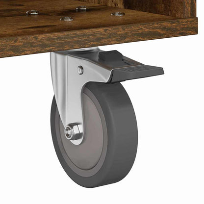 Sängbord 2 pcs Rökt ek 40,5 x 40 x 48 cm Konstruerat trä