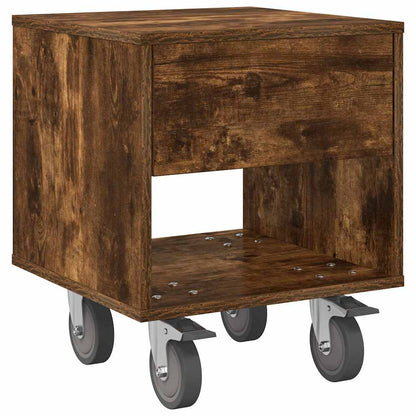 Sängbord 2 pcs Rökt ek 40,5 x 40 x 48 cm Konstruerat trä