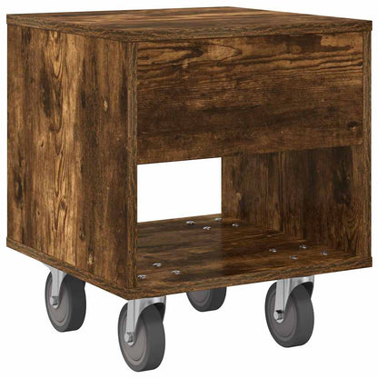 Sängbord 2 pcs Rökt ek 40,5 x 40 x 48 cm Konstruerat trä