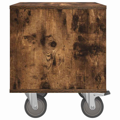 Sängbord 2 pcs Rökt ek 40,5 x 40 x 48 cm Konstruerat trä