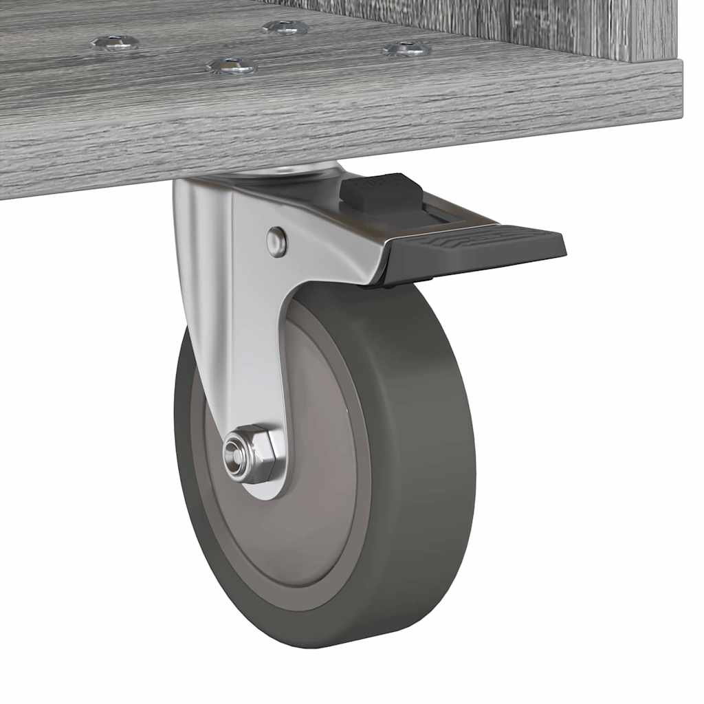 Sängbord 2 pcs Grå Sonoma 40,5 x 40 x 48 cm Konstruerat trä