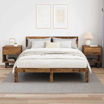 Sängbord 2 pcs Gammalt trä 40,5 x 40 x 48 cm Konstruerat trä