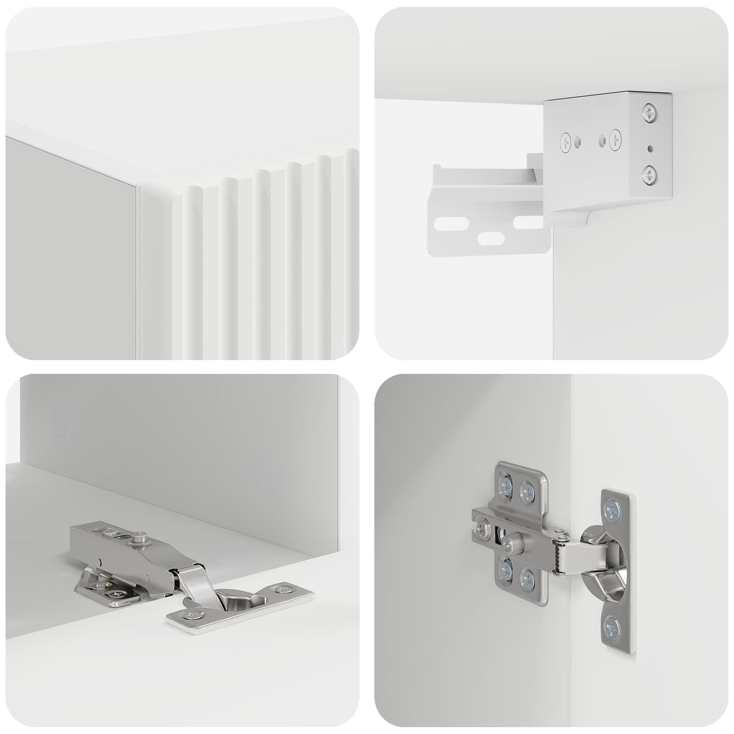 TV-bänkset 5 pcs Vit Konstruerat trä