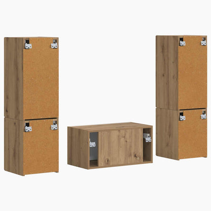 TV-bänkset 5 pcs Artisan Ek Konstruerat trä