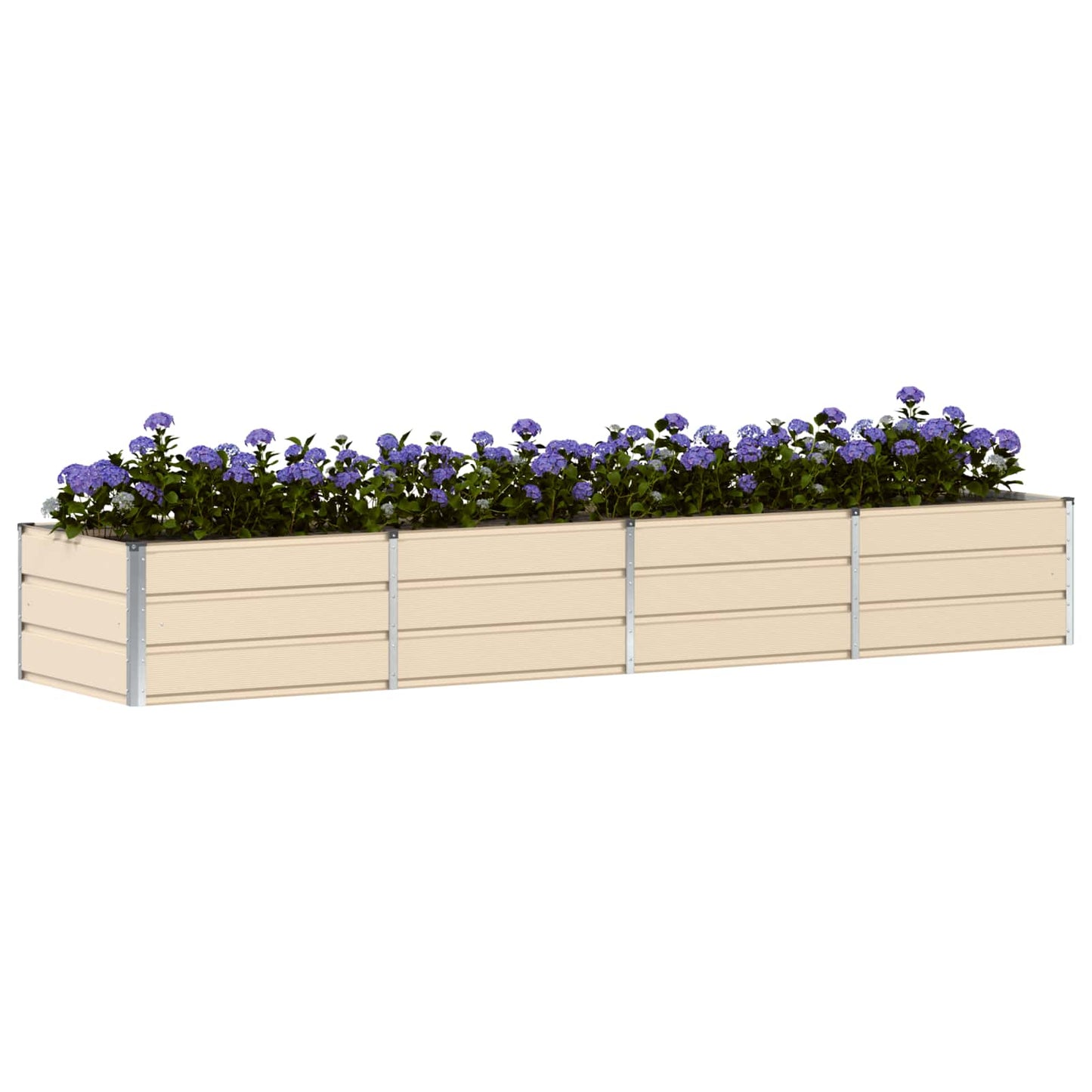 Planteringskärl Elfenben 320 x 80 x 45 cm Stål
