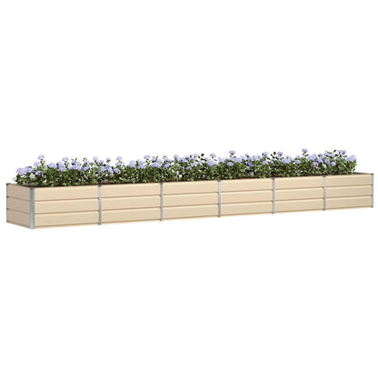 Planteringskärl Elfenben 480 x 80 x 45 cm Stål