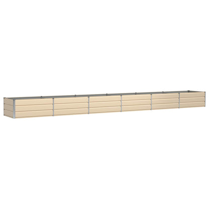 Planteringskärl Elfenben 600 x 80 x 45 cm Stål